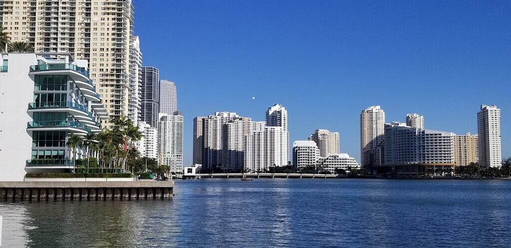 The Miami skyline