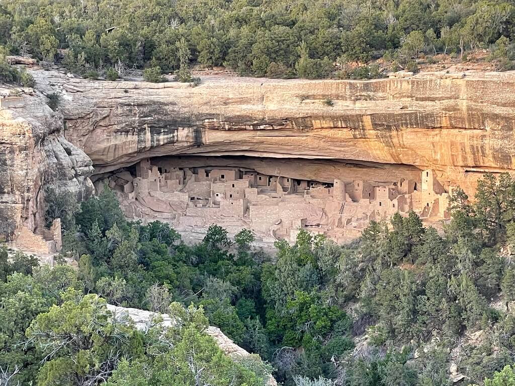 Cliff dwellings in Mesa Verde National Park you'll see on a Utah to Colorado road trip.