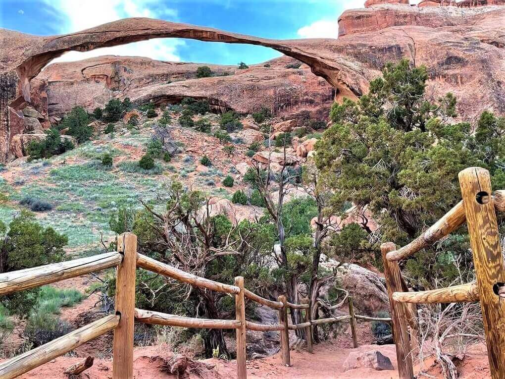 Landscape Arch in Arches National Park seen on a Utah and Colorado road trip