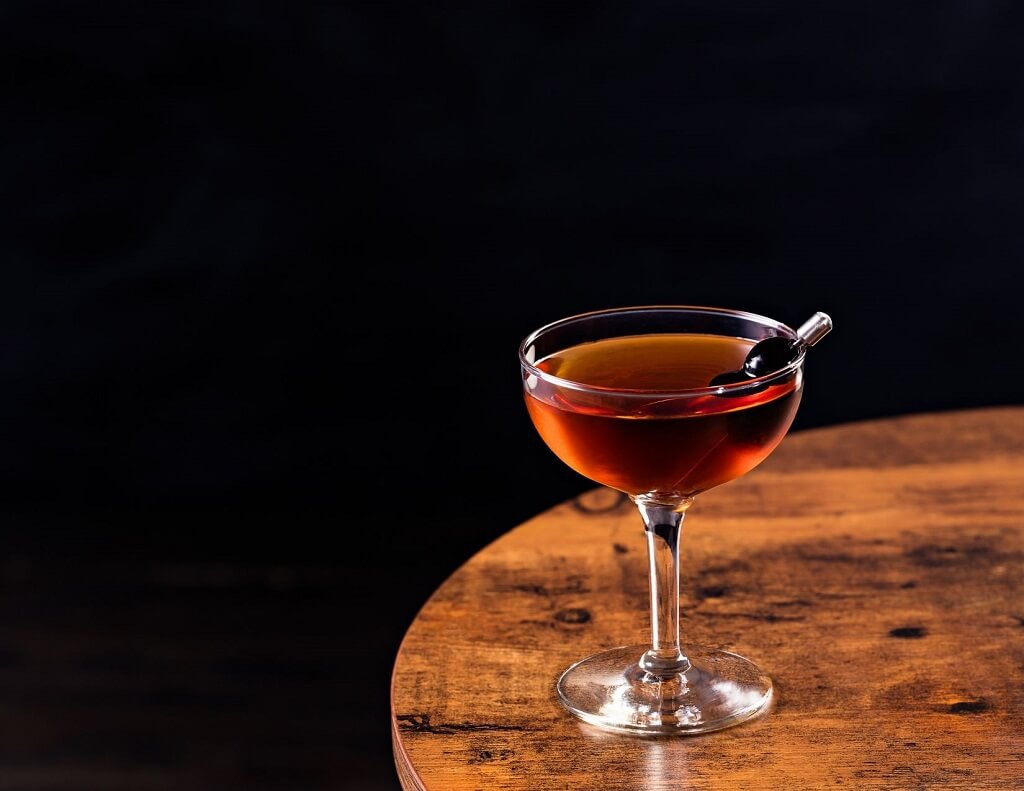 A Manhattan, a legendary cocktail from Manhattan