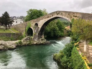 Roman bridge over small river