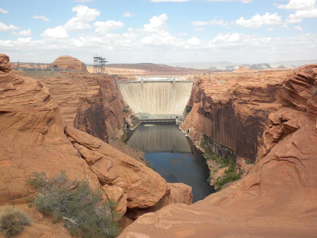 Damn in Glen Canyon on Utah to Arizona road trip