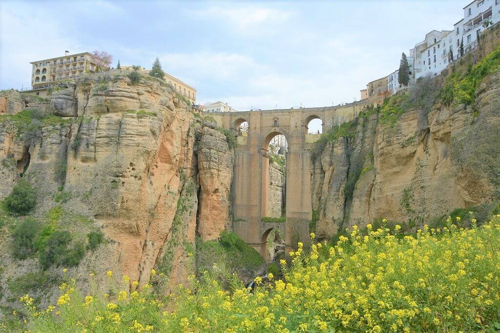 The famous bridge in Ronda, one of the hidden gems in Spain.