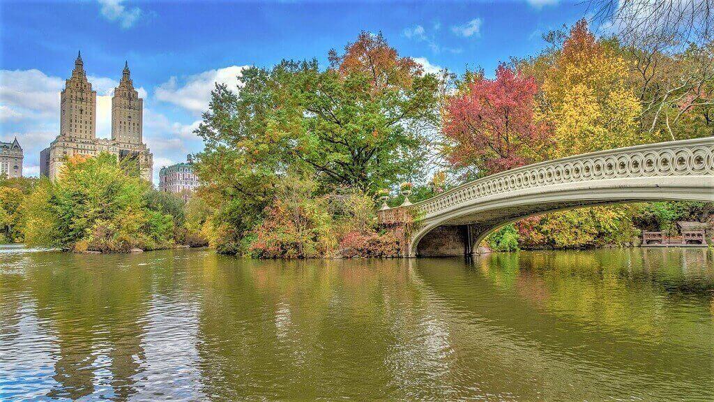 Bow Bridge in Central Park in the Fall
