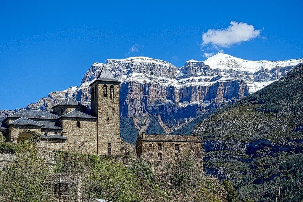 Church in Ordesa y Monte Perdido National Park in Spain
