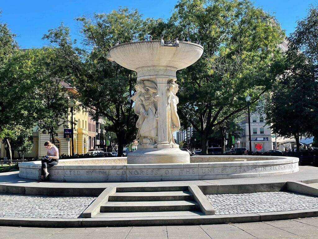 A fountain in Dupont Circle