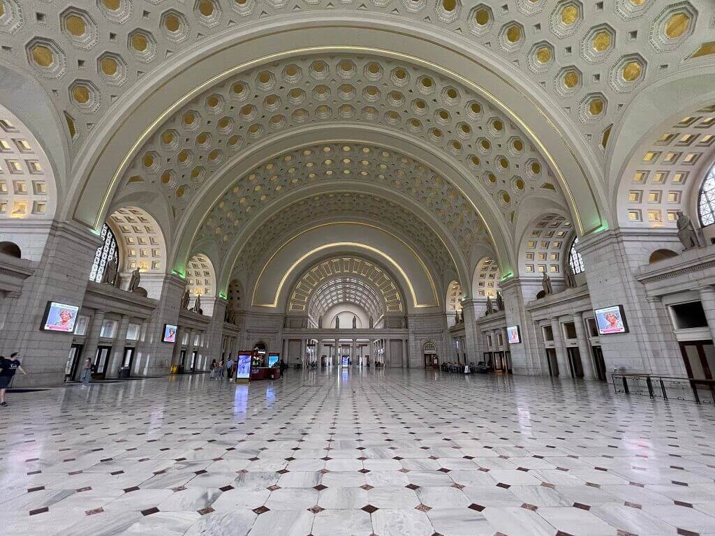 interior of Union Station in Washington DC
