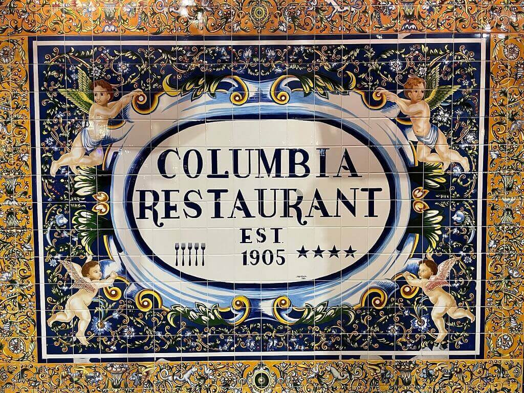 Columbia restaurant sign