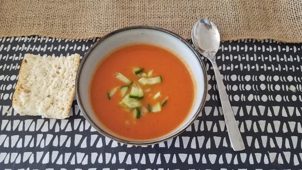 Gazpacho from Andalucía, a typical Spanish dish