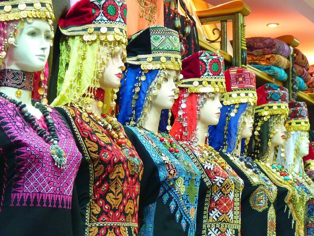 Costumed mannequins in Amman