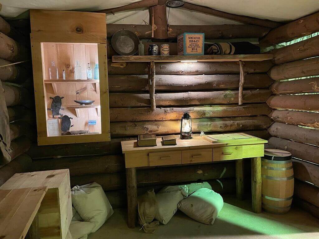 A cabin in the Gold Rush Museum you'll see on your 3-day Seattle itinerary