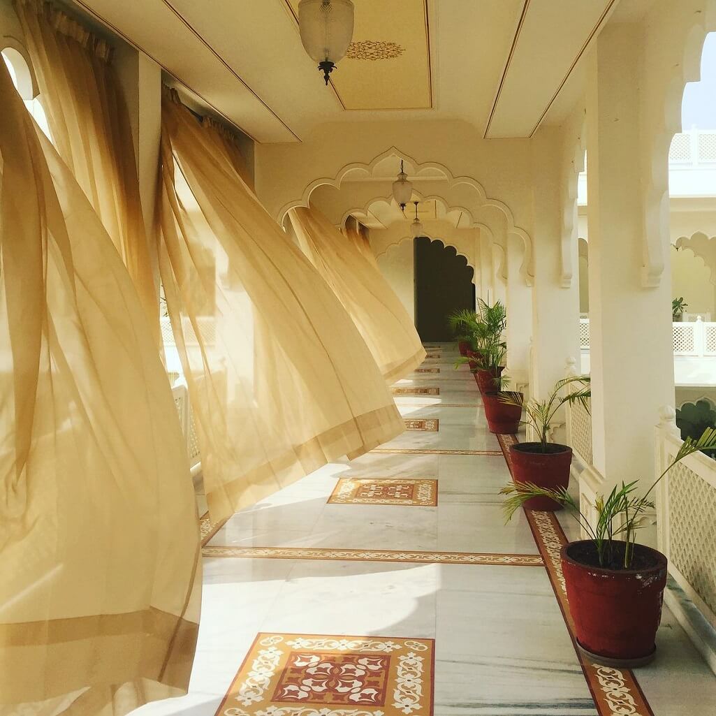 A luxury India hallway on a luxury India tour 