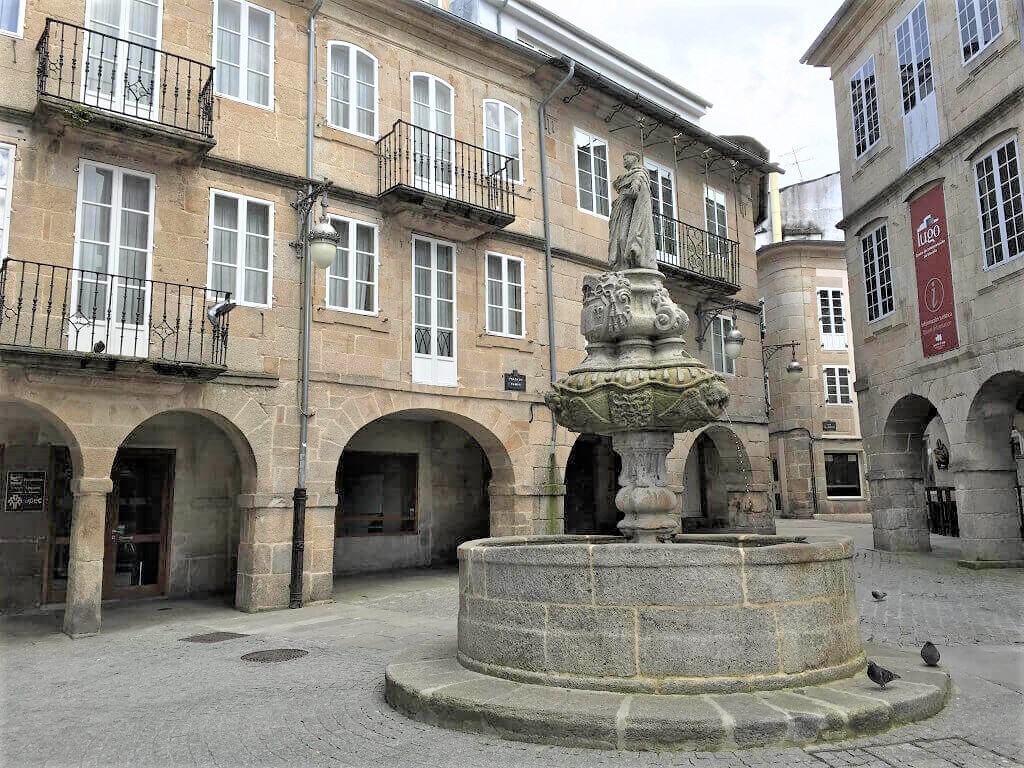 A square in Lugo, Galicia, Spain. One of the best places to visit in Galicia