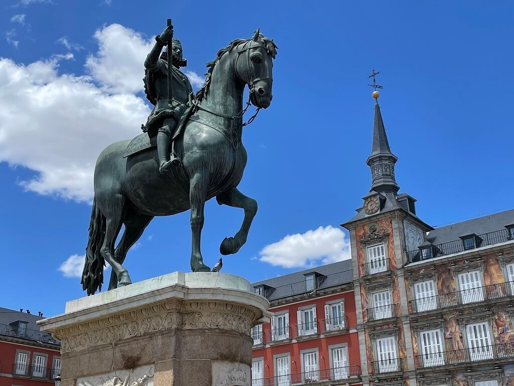 Plaza Mayor in Madrid, the first stop on a south Spain road trip