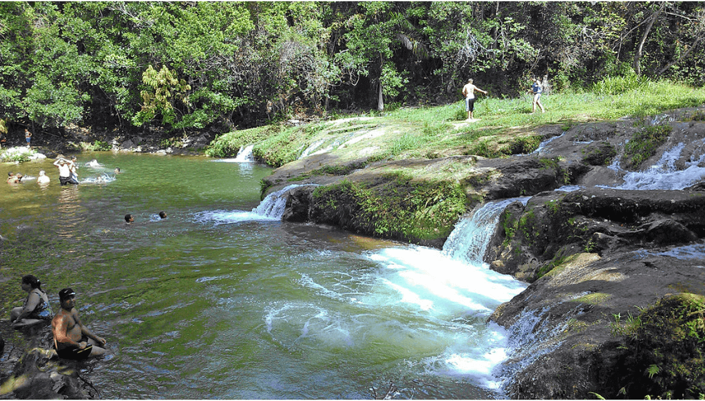 Cuba ecotourism at a natural swimming hole