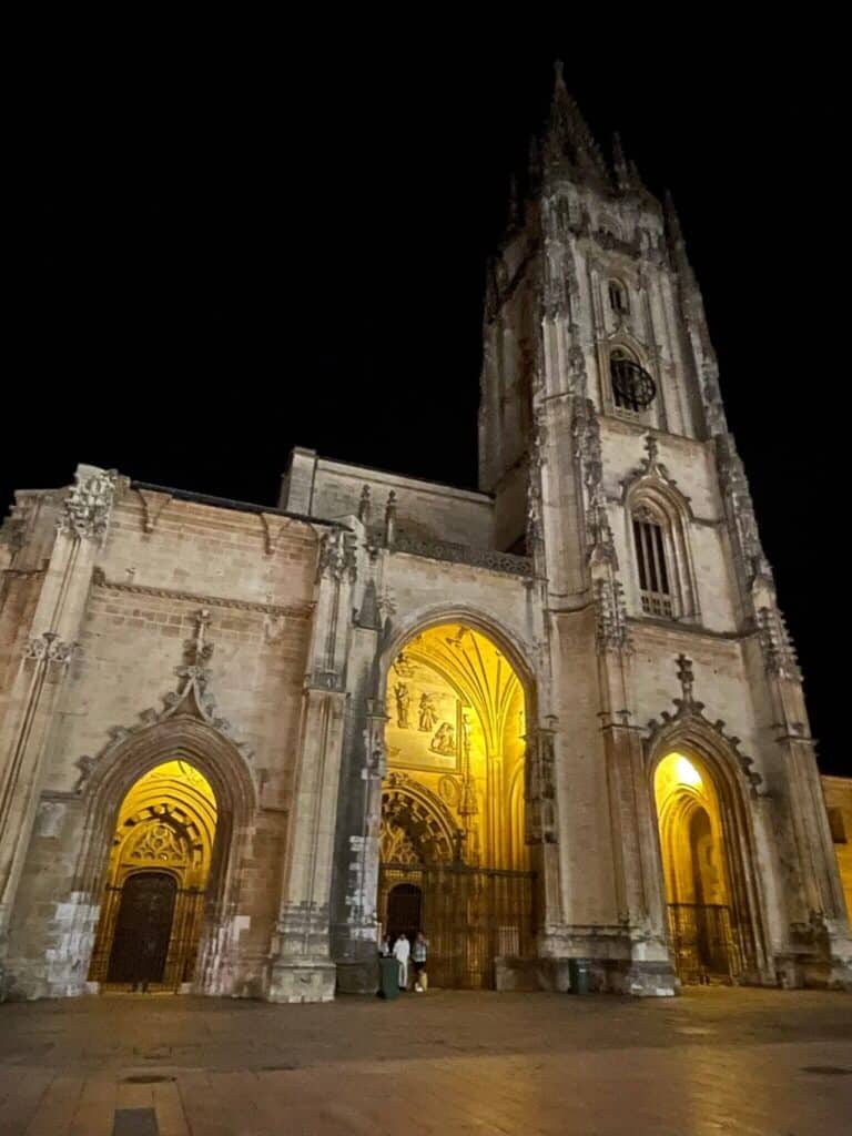 Oviedo's Cathedral of San Salvador. Stop here on your northern Spain road trip