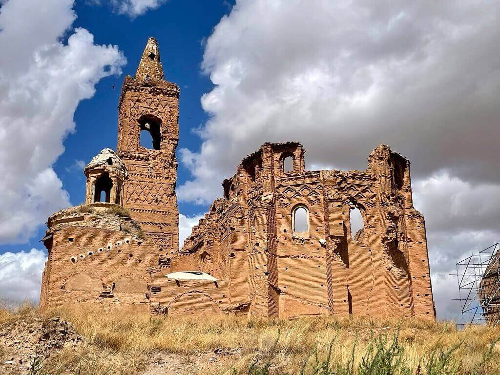 Ruins of Belchite seen on a northern Spain road trip
