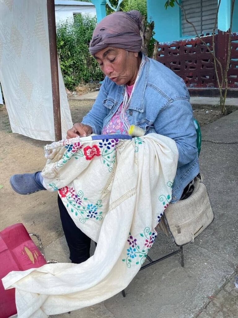 A master embroiderer in Trinidad, Cuba