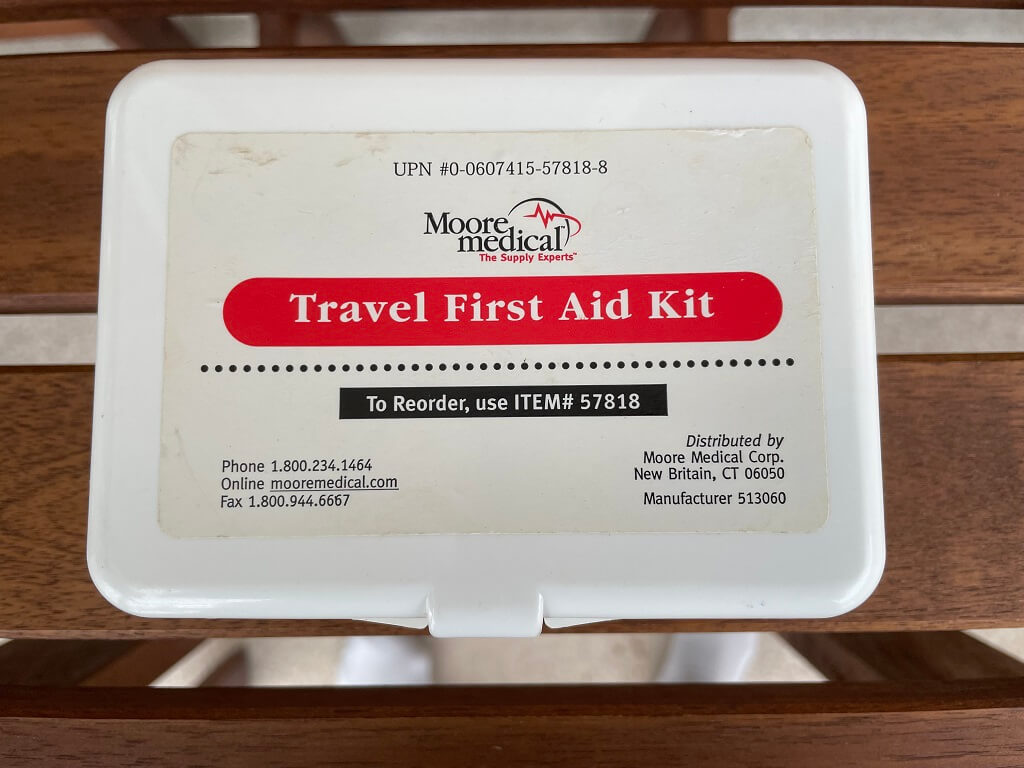 A travel first aid kit should go in your Cuba packing list.  