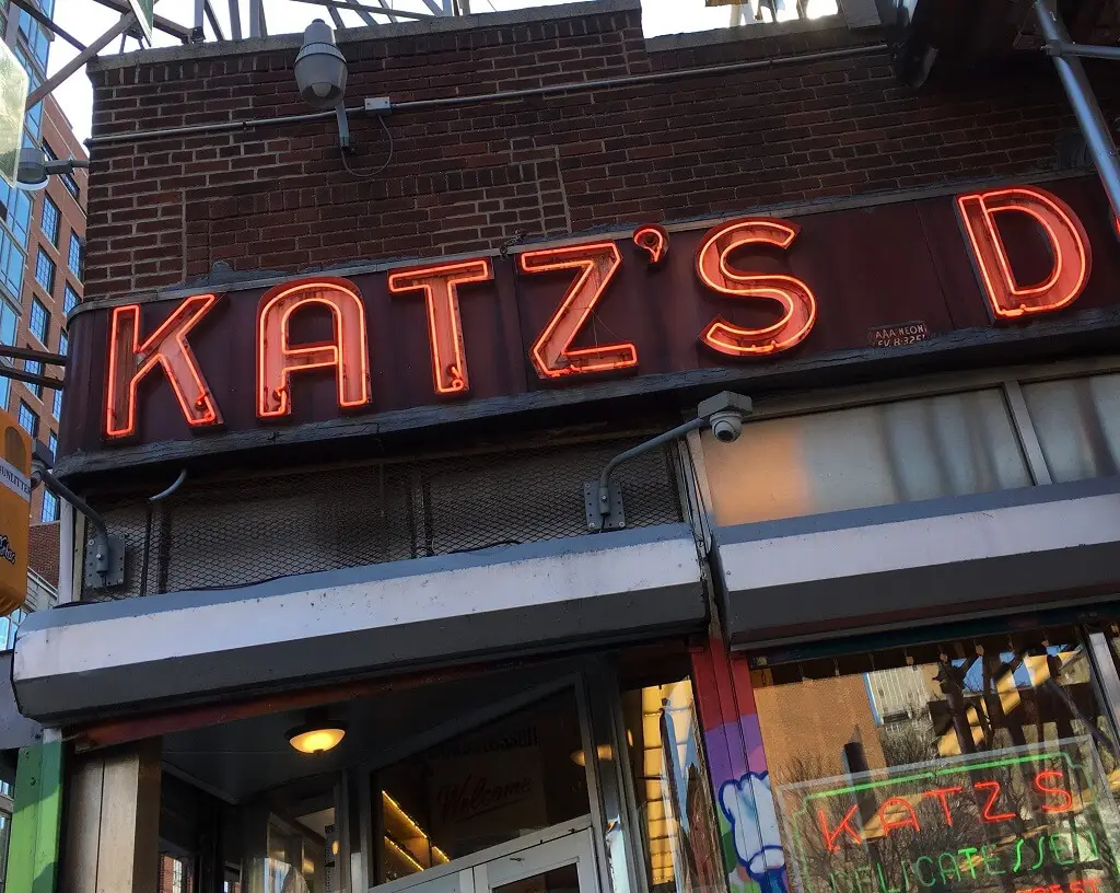 Katz's Deli signs the most famous place to eat in New York City
