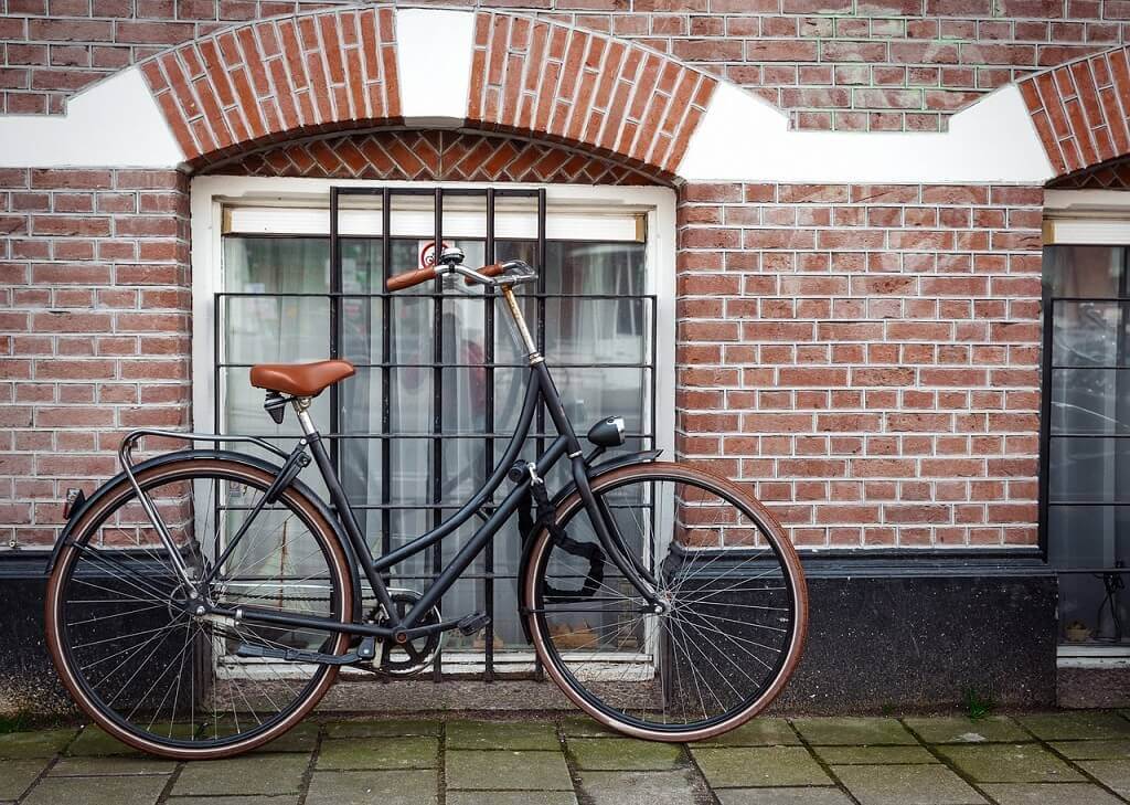 A bike in an Amsterdam street