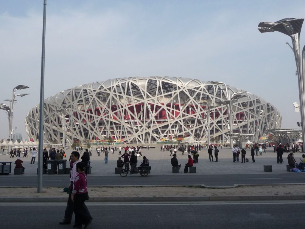 The Bird's Nest. Beijing is famous for its architeture.