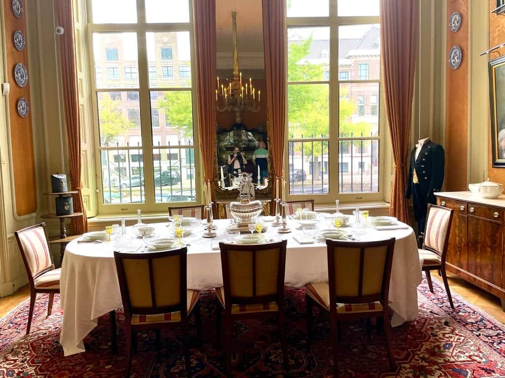 The dining room at the Van Loom Museum