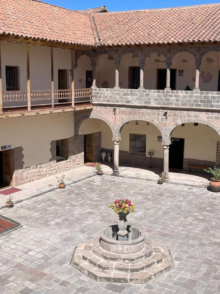 One of the courtyards in the San Francisco monastery