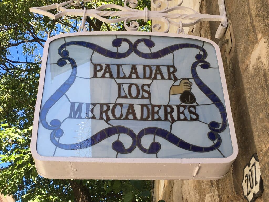 Restaurant sign in the old city