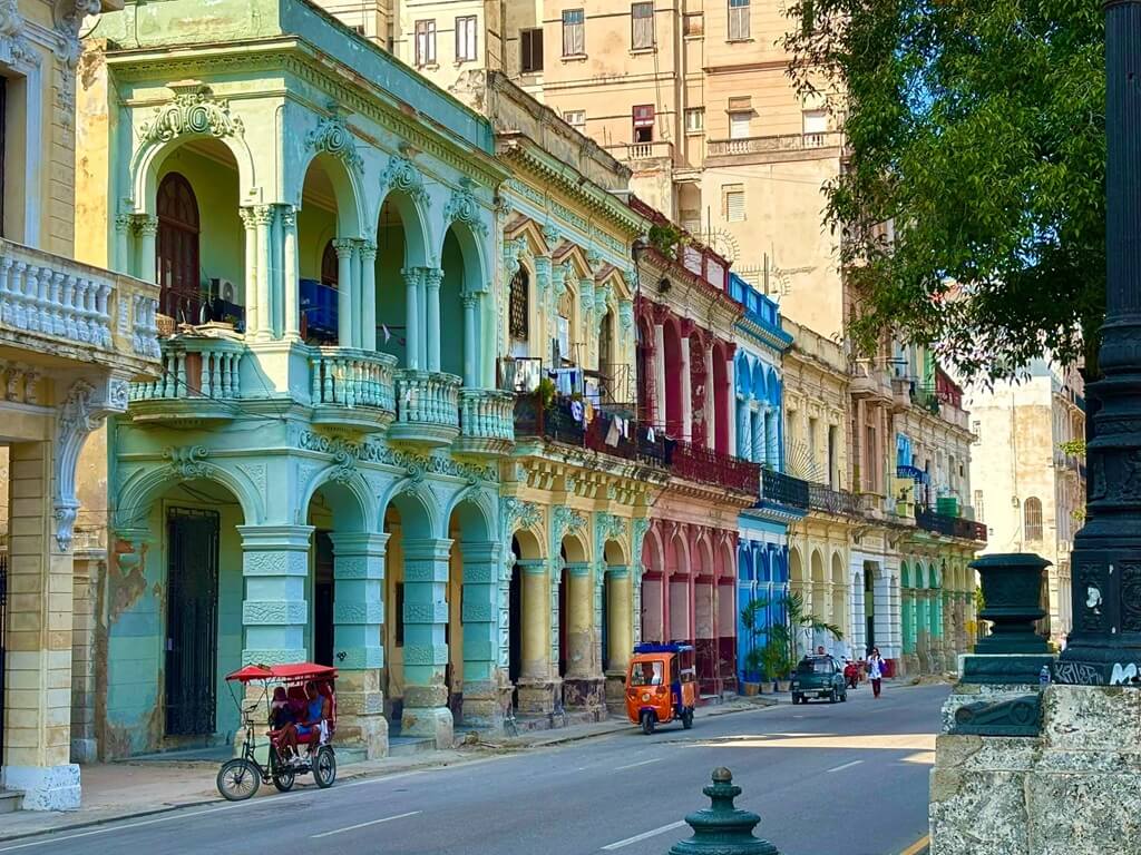 Colorful buildings in Havana, Cuba