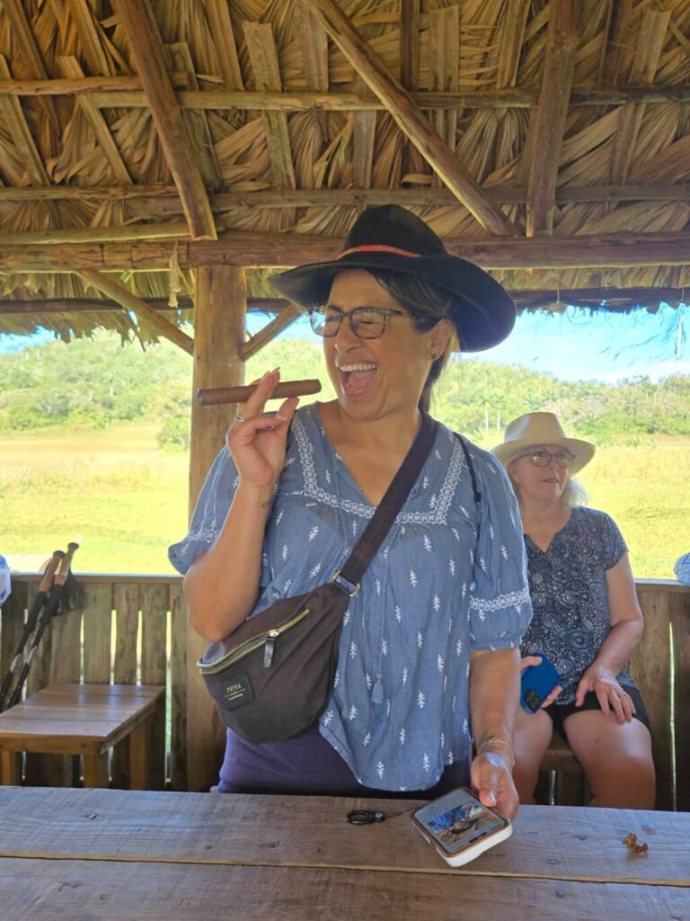 tasting cigars in Vinales during my 10 days in Cuba