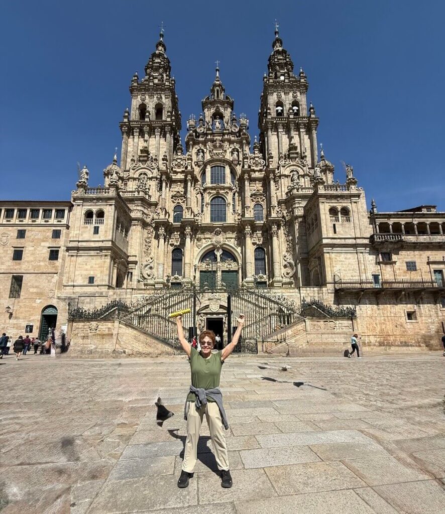 Arrival at the Cathedral of Santiago de Compostela