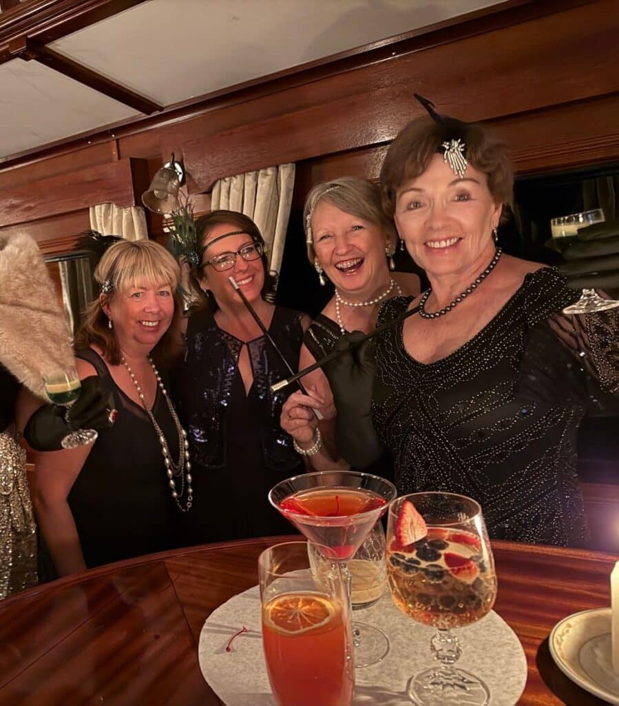 1920s theme night, the last night on our Rovos Rail train journey