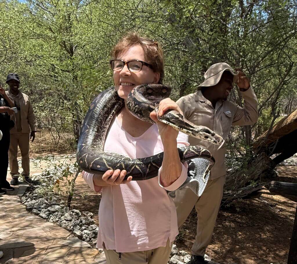 Talek and a boa