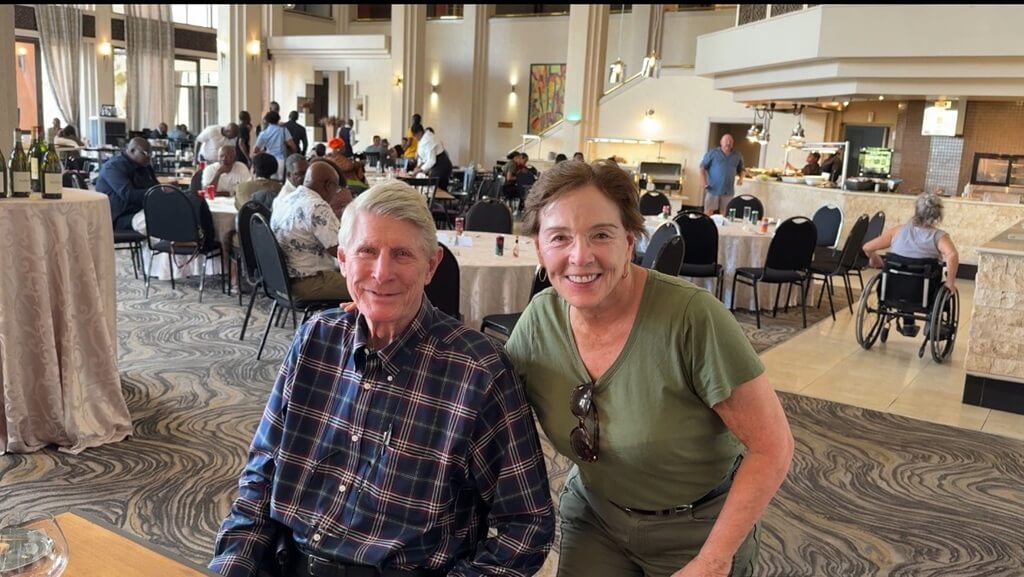 Talek Nantes with Mr. Rohan Vos in Windhoek