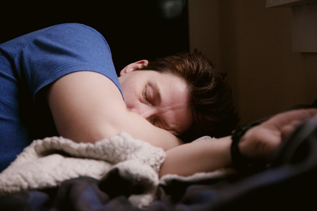 a sleeping man