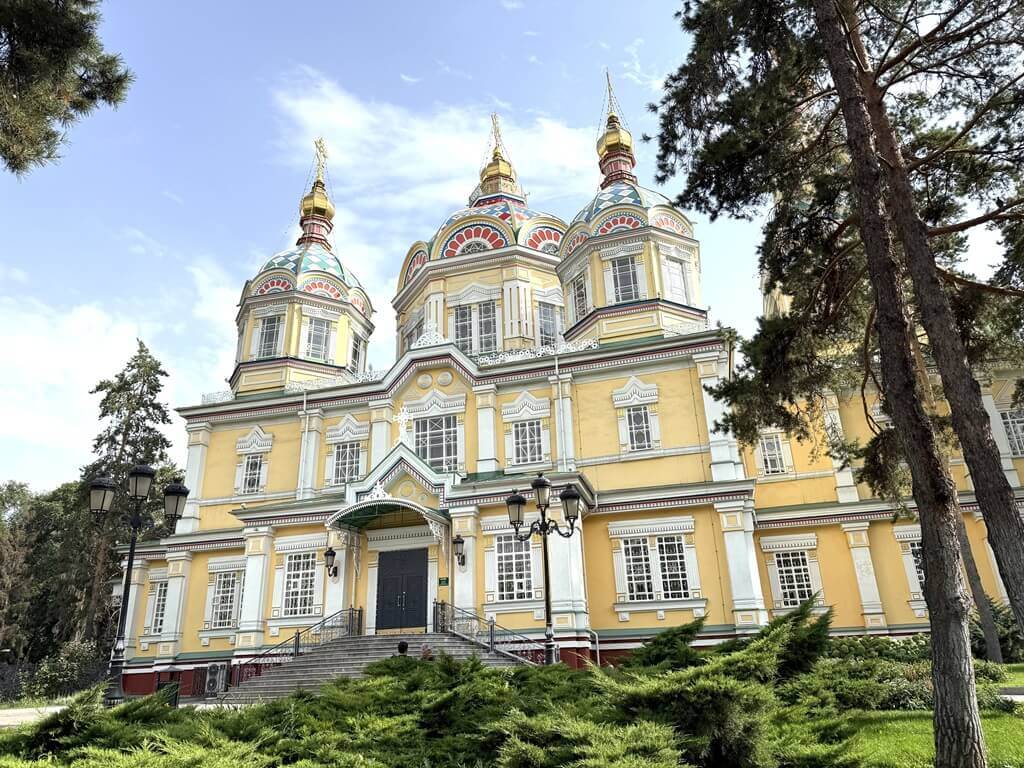 Ascension cathedral in Almaty is a stop on the Silk Road Journey