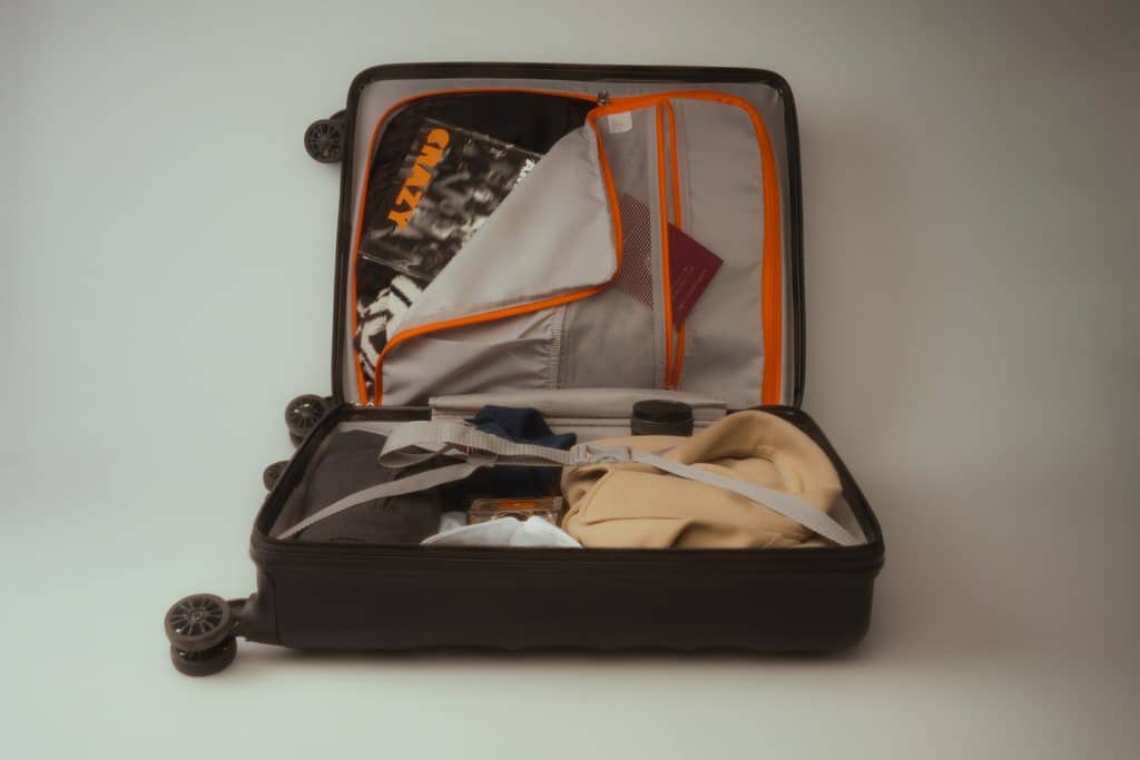 an open suitcase