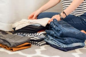 a woman packing